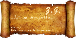 Zárug Graciella névjegykártya